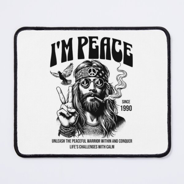 Item preview, I'm Peace Since 1990 - Vintage Hippie Peaceful Warrior Art designed and sold by Noah-Gallery.