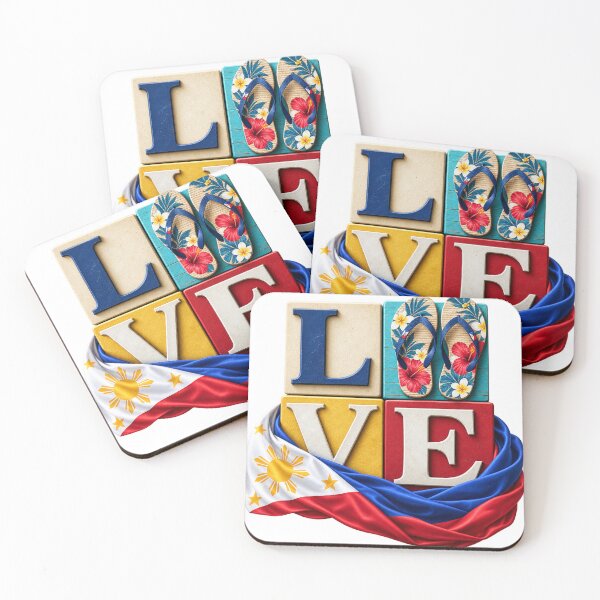 Item preview, Filipino Love – Philippines Flag & Tropical Flip Flops designed and sold by FlipFlopTeesCo.