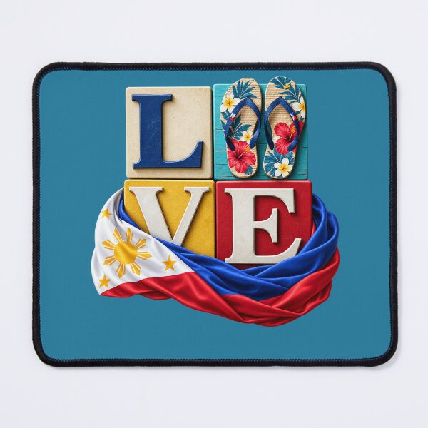 Item preview, Filipino Love – Philippines Flag & Tropical Flip Flops designed and sold by FlipFlopTeesCo.