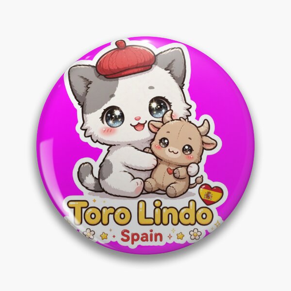 Item preview, Toro Lindo Spain Sticker - Cute Kawaii Cat Hugging Baby Bull designed and sold by MAISON SYLVIE.
