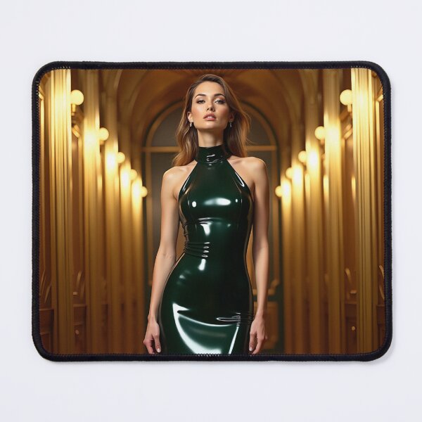 Item preview, Green Latex Dress – Gothic Fashion Wall Art designed and sold by Magic-Reality.