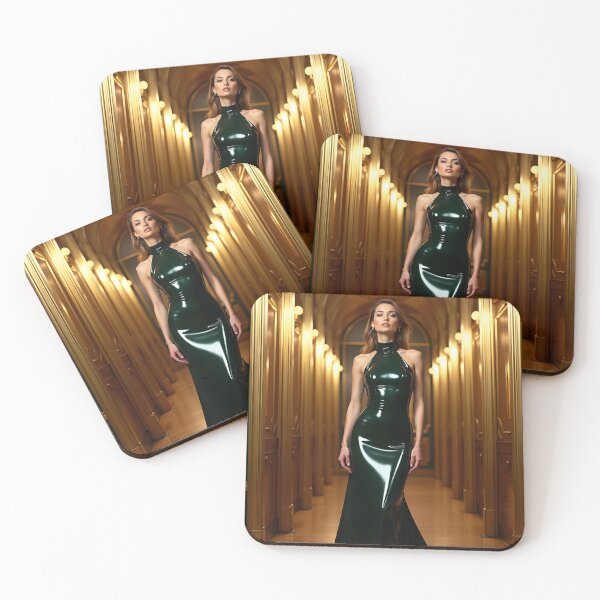 Item preview, Green Latex Dress – Gothic Fashion Wall Art designed and sold by Magic-Reality.