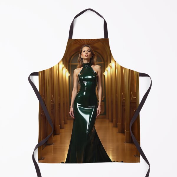 Item preview, Green Latex Dress – Gothic Fashion Wall Art designed and sold by Magic-Reality.