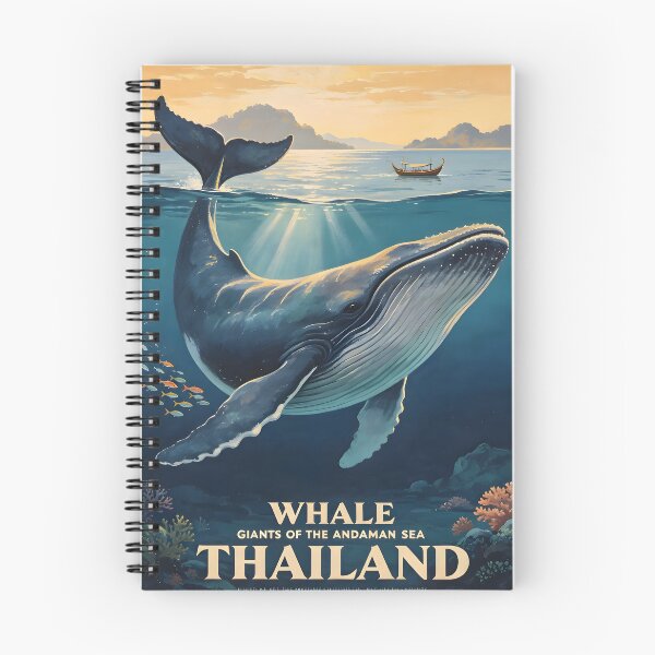 Item preview, Whale - Andaman Coral Paradise – Vintage Marine Poster designed and sold by Spirit of Siam.