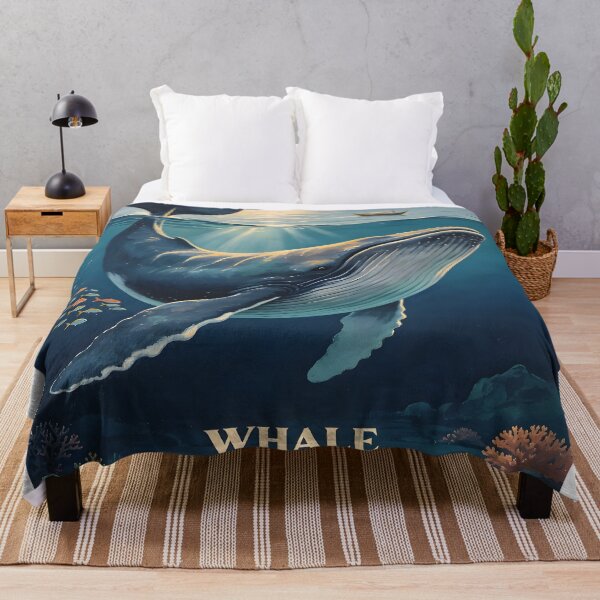 Item preview, Whale - Andaman Coral Paradise – Vintage Marine Poster designed and sold by Spirit of Siam.