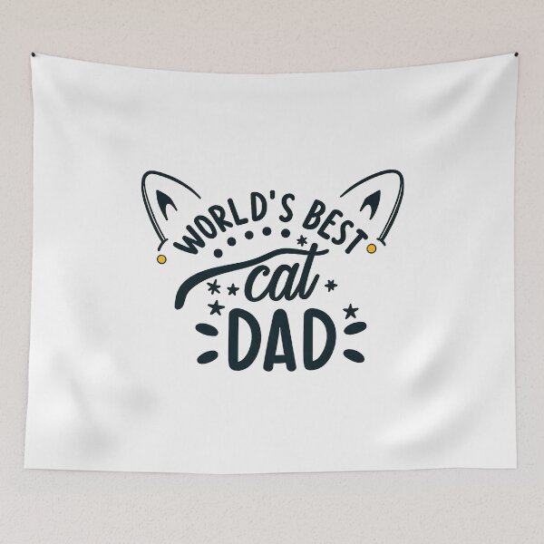 Item preview, World's Best Cat Dad Graphic Design designed and sold by Dmo3HarkoArt.