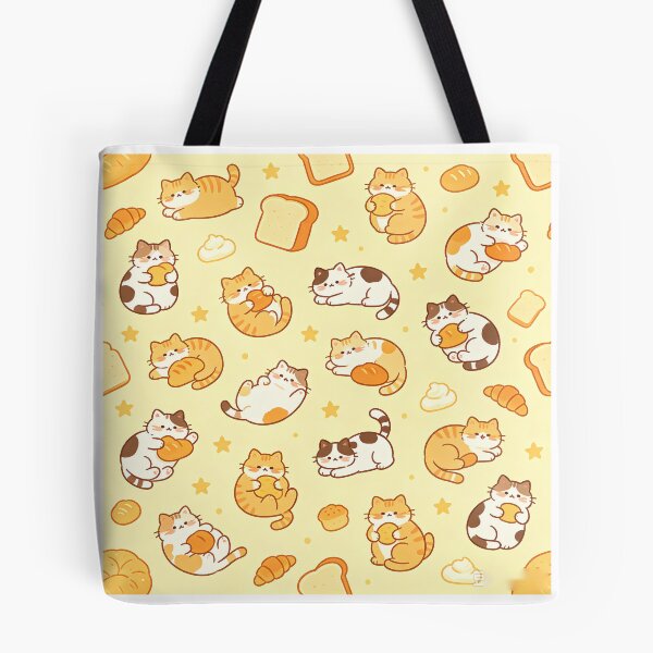 Item preview, Bread & Kitten Seamless Pattern designed and sold by Furry Nook.