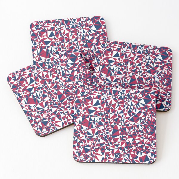 Item preview, USA Red, White & Blue Triangular Mosaic Pattern Design designed and sold by DymondDesigns.
