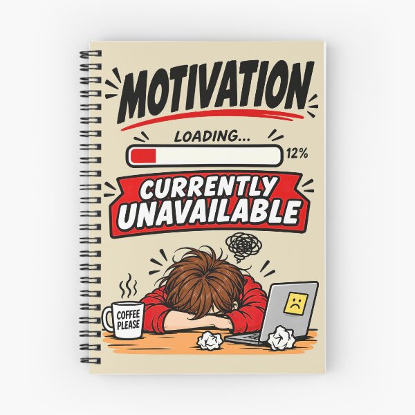 Item preview, Motivation Loading Funny Office Life Graphic Shirt Design designed and sold by BorgSpareParts.