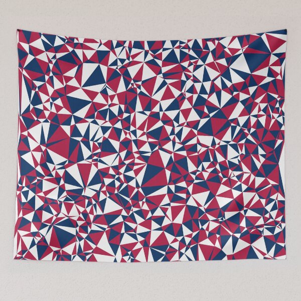Item preview, USA Red, White & Blue Triangular Mosaic Pattern Design designed and sold by DymondDesigns.