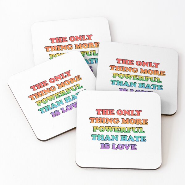 Item preview, The Only Thing More Powerful Than Hate Is Love - LGBT Pride designed and sold by Inspirationmotivation.