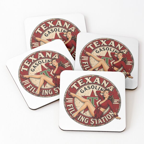 Item preview, Texana Gasoline – Vintage Pinup Service Station Sign designed and sold by Wilcox PhotoArt.