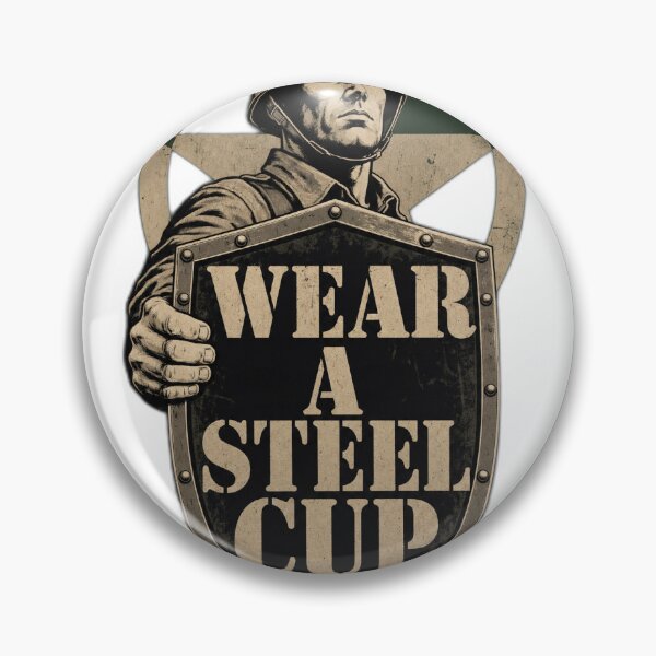 Item preview, Wear A Steel Cup Instructional Poster Tee designed and sold by Viviglow.