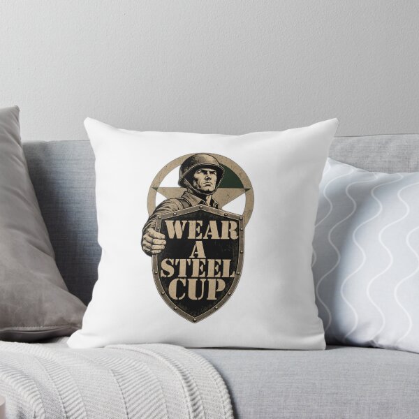 Item preview, Wear A Steel Cup Instructional Poster Tee designed and sold by Viviglow.