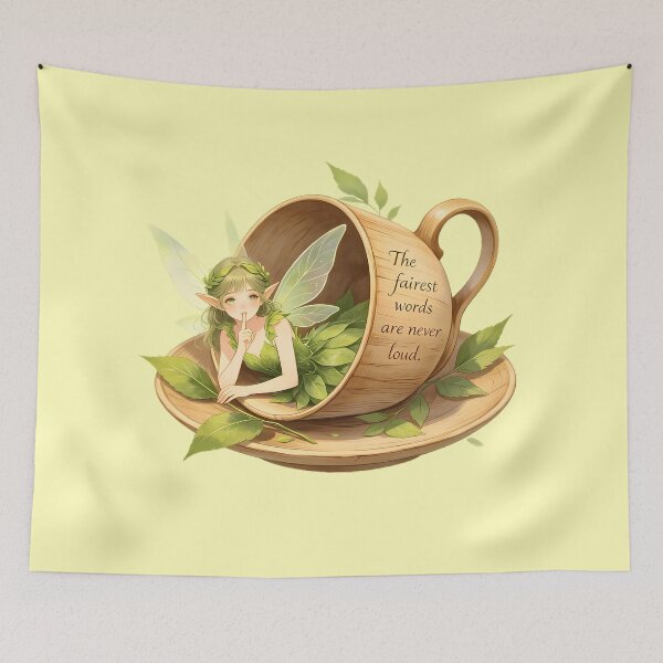 Item preview, The Fairest Words Are Never Loud — Quiet Teacup Fairy designed and sold by Bondingbonding.