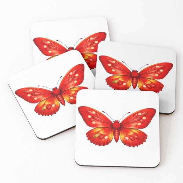 Item preview, Beautiful Red and Gold Butterfly Illustration designed and sold by AmirArtisanVibe.