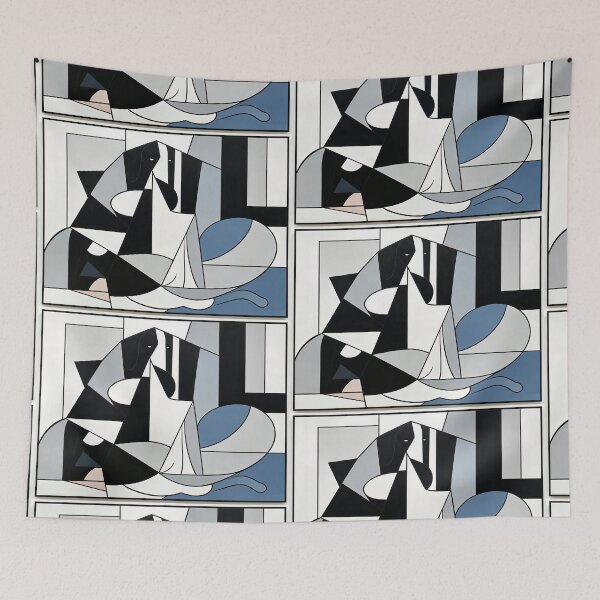 Item preview, cubist animal artwork designed and sold by forget45studio.