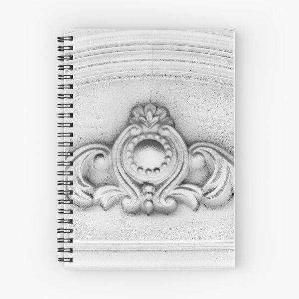 Item preview, Ornamental Architectural Plaster Relief on Classical Facade Pediment in Black and White Closeup designed and sold by Nmallia.