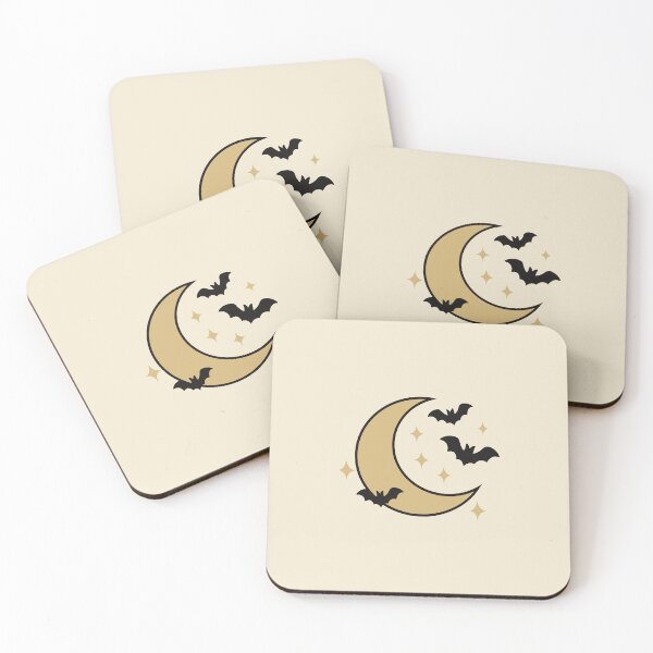 Item preview, Celestial Halloween Crescent Moon With Bats designed and sold by GemsAnatomy.