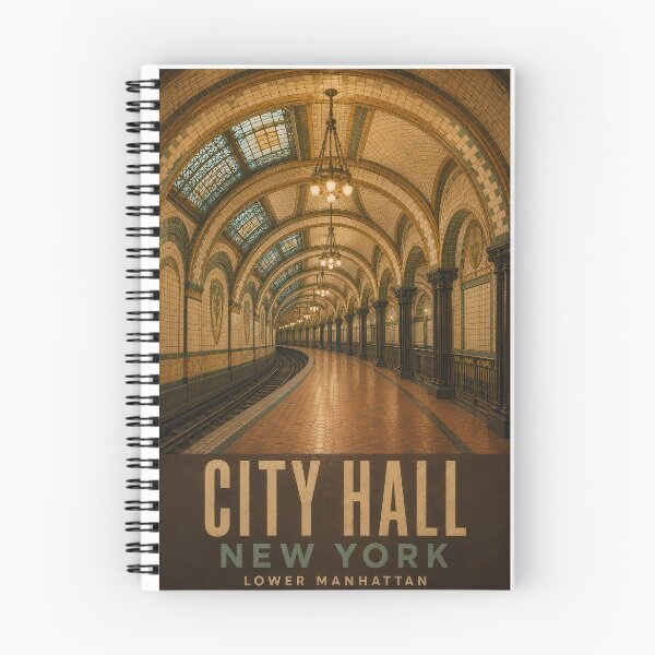 Item preview, Old City Hall Station - Vintage New York Subway Poster designed and sold by Earth Celebration Designs.
