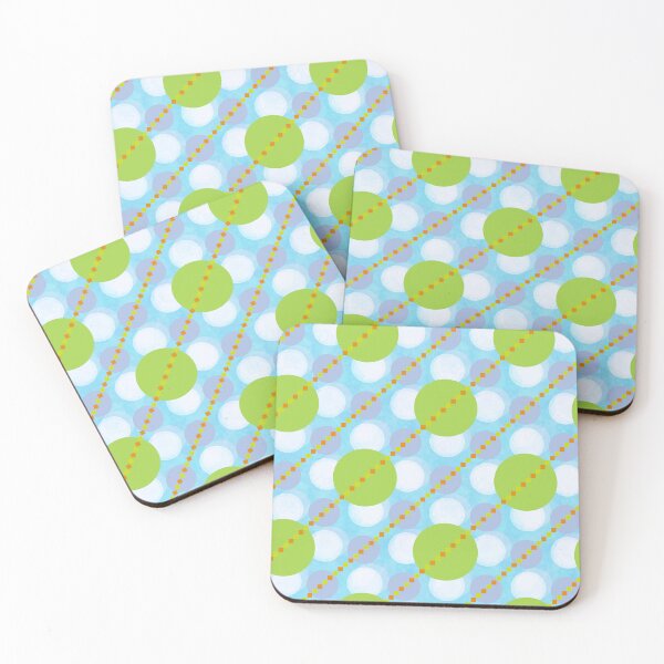 Item preview, Bright Green Blue Circle Pattern designed and sold by Zaya_art.