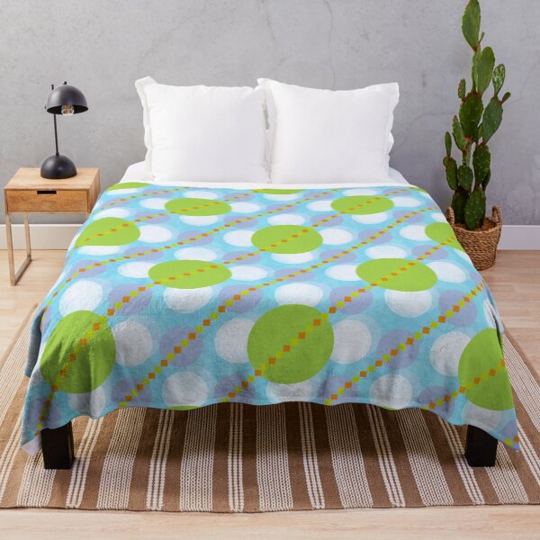 Item preview, Bright Green Blue Circle Pattern designed and sold by Zaya_art.