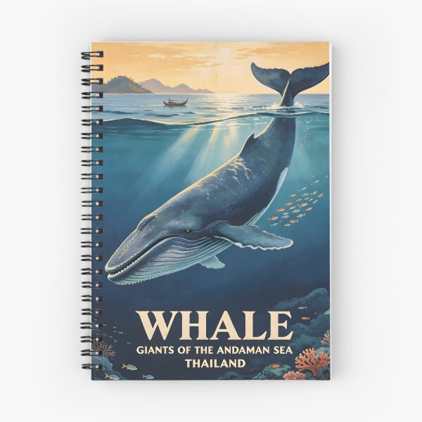 Item preview, Whale - Andaman Coral Paradise – Vintage Marine Poster designed and sold by Spirit of Siam.