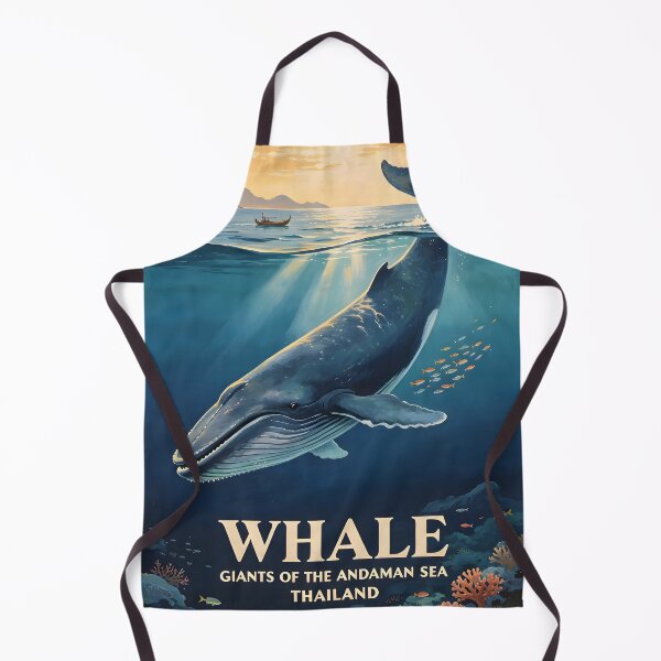 Item preview, Whale - Andaman Coral Paradise – Vintage Marine Poster designed and sold by Spirit of Siam.
