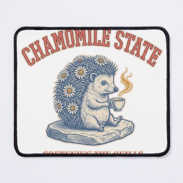 Item preview, Chamomile State Hedgehog Vintage Woodcut T-Shirt Design designed and sold by KIDEnia.