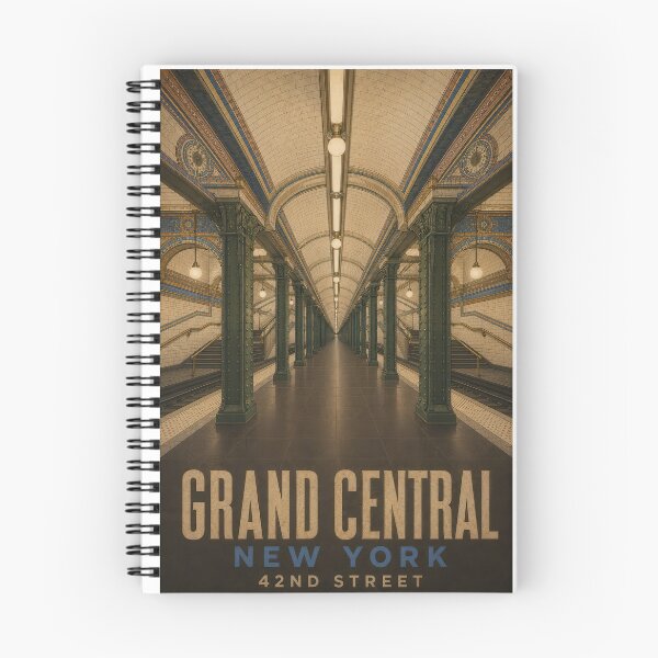 Item preview, Grand Central - 42nd Street - Vintage New York Subway Poster designed and sold by Earth Celebration Designs.