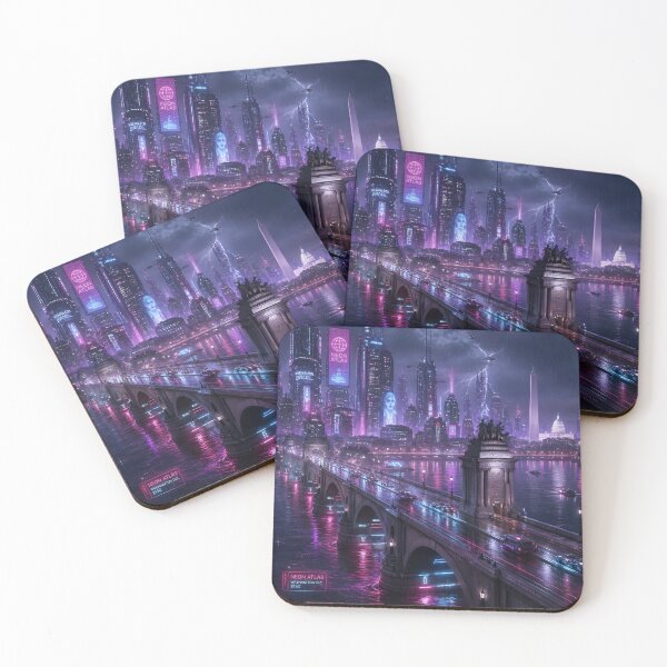 Item preview, Washington DC Cyberpunk  | Neon Atlas Special Edition designed and sold by NSAstore.