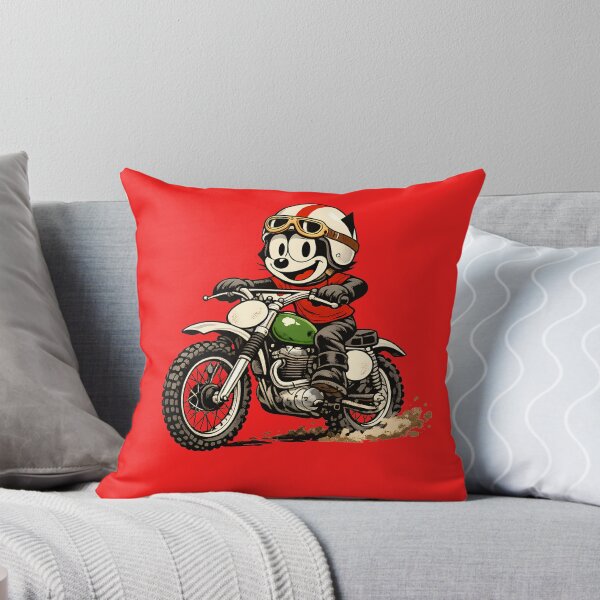 Item preview,  Cat Vintage Motocross Rider on 1960s Dirt Bike designed and sold by infinitearte.