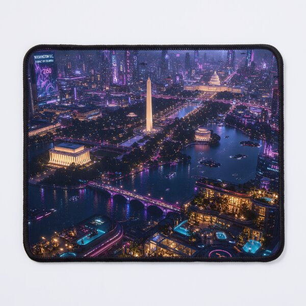 Item preview, Washington DC Cyberpunk | Neon Atlas Special Edition designed and sold by NSAstore.