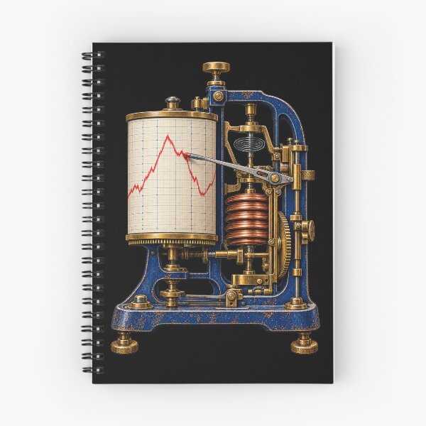 Item preview, Pressure Recorder – Vintage Mechanical Barograph Art designed and sold by yagniikd-.