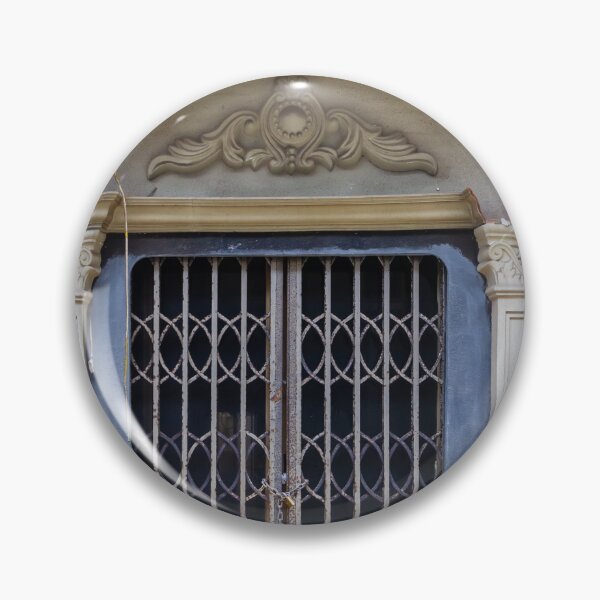 Item preview, Ornate Arched Entrance With Vintage Metal Security Gate And Decorative Classical Columned Facade designed and sold by Nmallia.