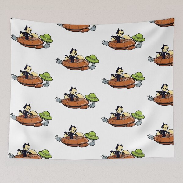 Item preview,  Cat Vintage 60s Space Adventure UFO designed and sold by infinitearte.