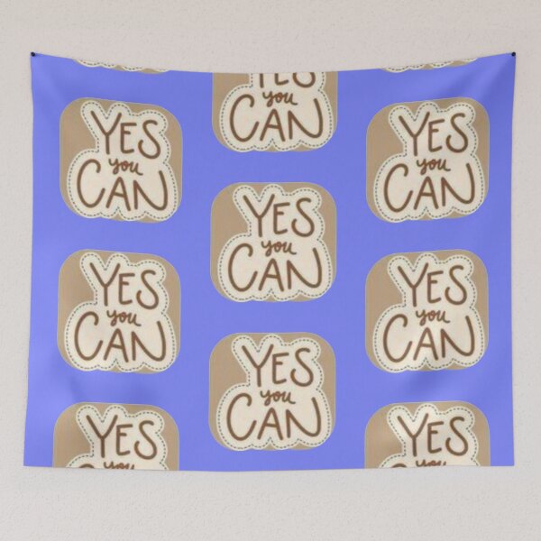 Item preview, Yes You Can Beige Stitched Patch Aesthetic Sticker designed and sold by Scro-Ciob-Shop.