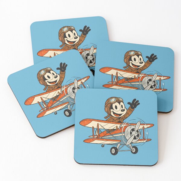 Item preview, Cat Vintage Airplane Adventure – Retro Cartoon Tee designed and sold by infinitearte.