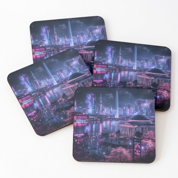 Item preview, Washington DC Cyberpunk  | Neon Atlas Special Edition designed and sold by NSAstore.