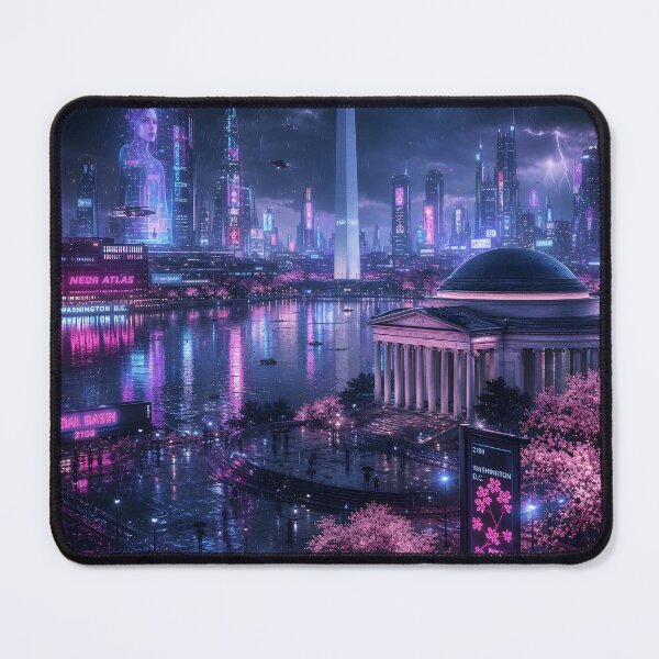 Item preview, Washington DC Cyberpunk | Neon Atlas Special Edition designed and sold by NSAstore.