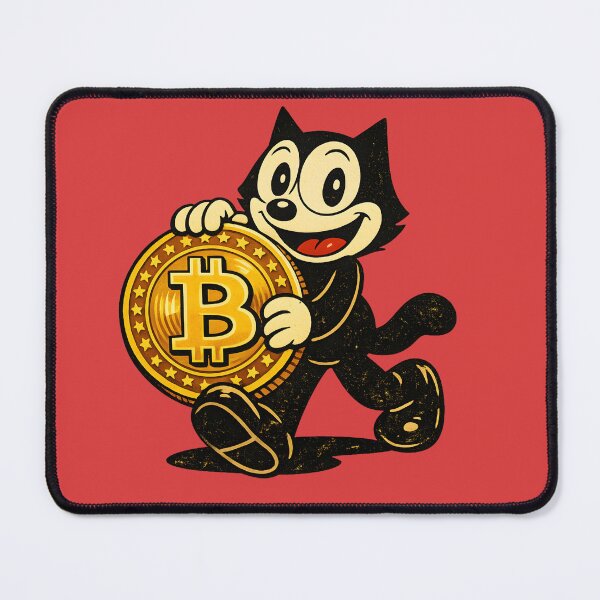 Item preview, VINTAGE CAT WITH A GOLD BITCOIN COIN designed and sold by infinitearte.