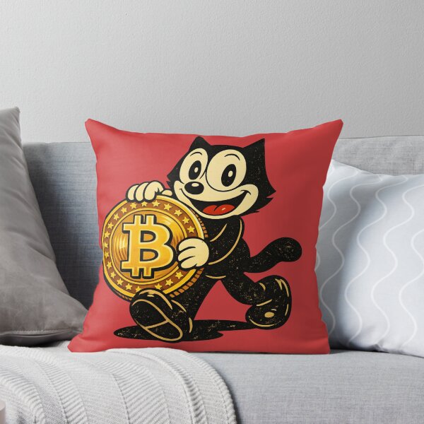 Item preview, VINTAGE CAT WITH A GOLD BITCOIN COIN designed and sold by infinitearte.
