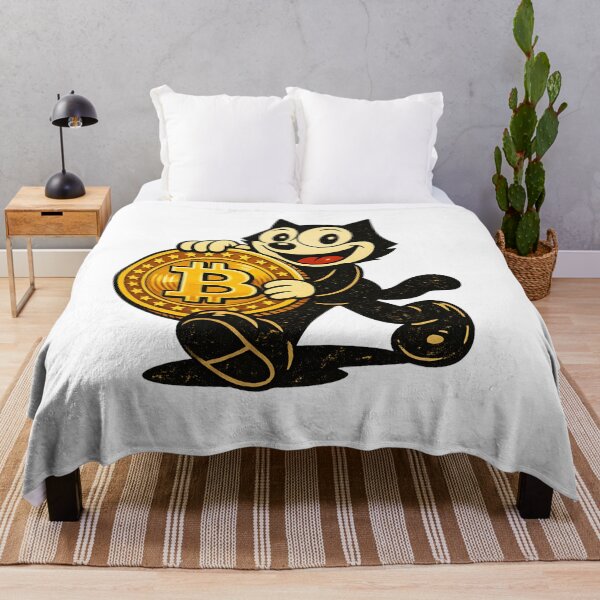 Item preview, VINTAGE CAT WITH A GOLD BITCOIN COIN designed and sold by infinitearte.