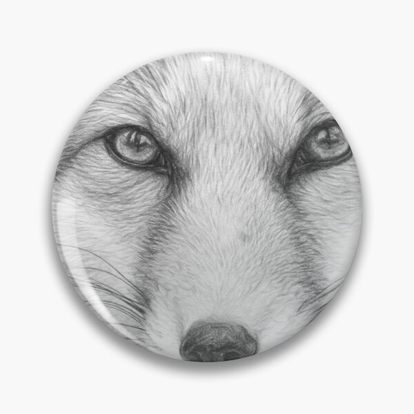 Item preview, Detailed Fox Portrait - Charcoal Pencil Drawing Artwork designed and sold by Leon Woods Pencil Art.