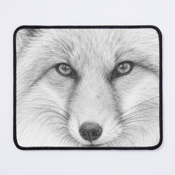 Item preview, Detailed Fox Portrait - Charcoal Pencil Drawing Artwork designed and sold by Leon Woods Pencil Art.
