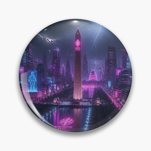 Item preview, Washington DC Cyberpunk  | Neon Atlas Special Edition designed and sold by NSAstore.