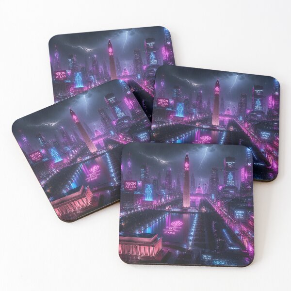 Item preview, Washington DC Cyberpunk  | Neon Atlas Special Edition designed and sold by NSAstore.