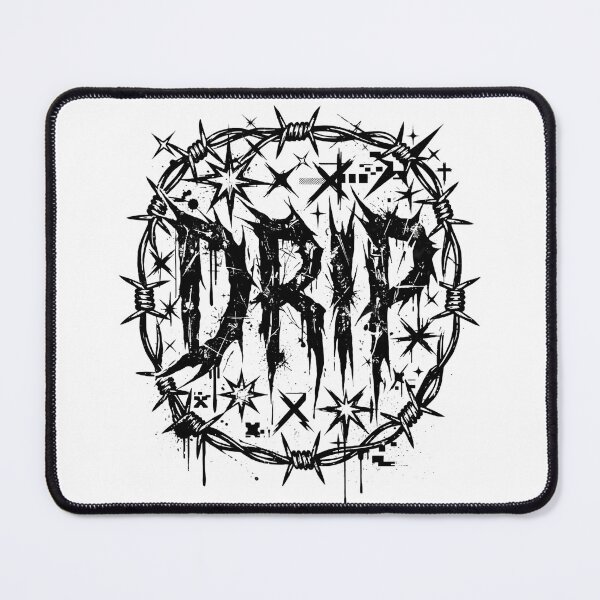 Item preview, DRIP Y2K Grunge Barbed Wire Typography designed and sold by DripCultureLab.