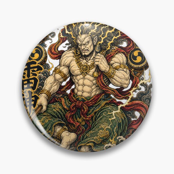 Item preview, Raijin – Thunder Emperor | Japanese Thunder God Art designed and sold by kaxymax.