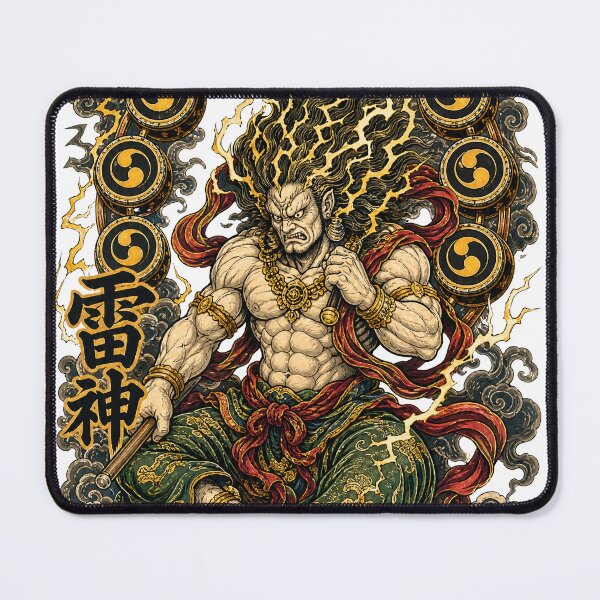 Item preview, Raijin – Thunder Emperor | Japanese Thunder God Art designed and sold by kaxymax.